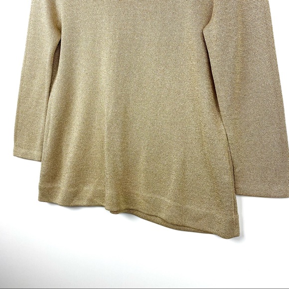 J.Crew Gold Metallic Scoop Neck Sweater - Picture 5 of 11